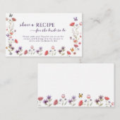 Carte D'accompagnement Minimalist Wildflower Recipe Request Card (Devant / Derrière)