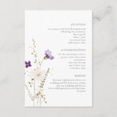 Carte D'accompagnement Minimalist Wildflower Romantic Botanical Wedding (Devant)