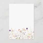 Carte D'accompagnement Minimalist Wildflower Romantic Botanical Wedding (Dos)
