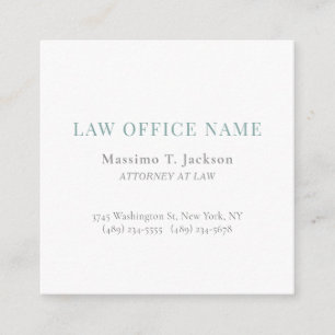 Carte D'accompagnement Minimaliste Avocat Droit Bureau Simple
