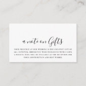 Carte D'accompagnement Minimaliste Calligraphie Mariage (Devant)