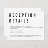 Carte d'accompagnement minimaliste Charlie (Devant / Derrière)