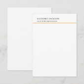 Carte D'accompagnement Minimaliste Classique Simple Professionnel (Devant / Derrière)