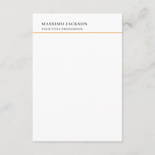Carte D'accompagnement Minimaliste Classique Simple Professionnel (Devant)