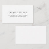 Carte D'accompagnement Minimaliste Elegant Wedding Website RSVP (Devant / Derrière)