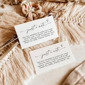 Carte d'accompagnement minimaliste | Juste une car