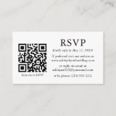 Carte D'accompagnement Minimaliste Mariage QR RSVP (Devant)