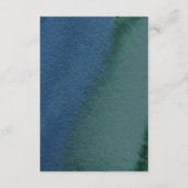 Carte D'accompagnement Minimaliste Moderne Bleu Turquoise (Dos)