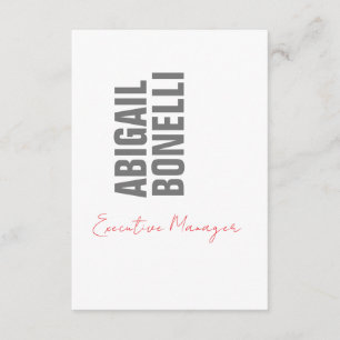 Carte D'accompagnement Minimaliste professionnel moderne gras gris blanc