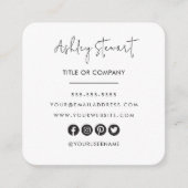 Carte D'accompagnement Minimaliste professionnel Qr Code moderne Blanc (Devant)