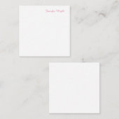 Carte D'accompagnement minimaliste professionnel rose féminin (Devant / Derrière)