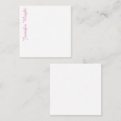 Carte D'accompagnement minimaliste professionnel rose féminin (Devant / Derrière)