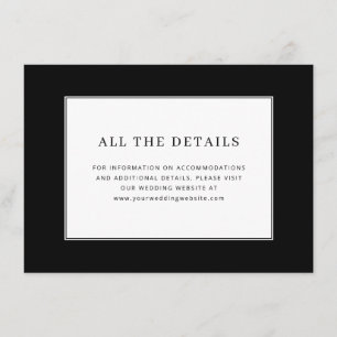 Carte D'accompagnement Minimaliste typographique noir élégant
