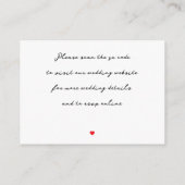 Carte D'accompagnement Minimalistic wedding (Dos)