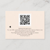 Carte D'accompagnement *~* Minimum simple de marque de Merci QR Enc (Dos)