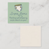 Carte D'accompagnement Mint Doodle Baby Shower Diaper Diaper Raffle (Devant / Derrière)