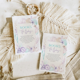 Carte D'accompagnement Mint Purple Under the Sea Mermaid Livres pour bébé