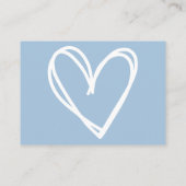 Carte D'accompagnement Minuscule Coeurs Bleus Baby shower Déchets Raffle (Dos)