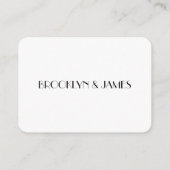 Carte D'accompagnement Minuscule Déco mariage blanc RSVP (Dos)