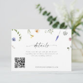 Carte D'accompagnement Minuscule Mariage Fleur sauvage (Debout devant)