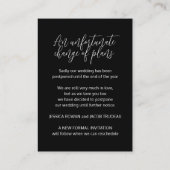 Carte D'accompagnement Mise à jour pour planifier le mariage de coeur bla (Dos)