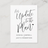 Carte D'accompagnement Mise à jour pour planifier le mariage de coeur bla (Devant)