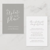 Carte D'accompagnement Mise à jour pour planifier le mariage de coeur bla (Devant / Derrière)