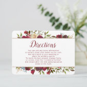 Carte D'accompagnement Mistletoe Manor Winter Floral Mariage Directions (Debout devant)