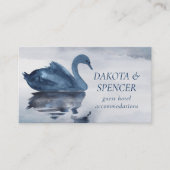 Carte D'accompagnement Misty Reflections | Dusty Blue Swan Détails de l'i (Devant)