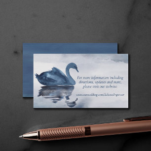 Carte D'accompagnement Misty Reflections   Site Web Dusty Blue Swan Lake