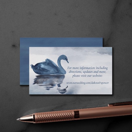 Carte D'accompagnement Misty Reflections | Site Web Dusty Blue Swan Lake
