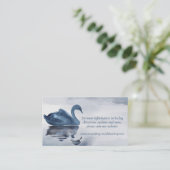 Carte D'accompagnement Misty Reflections | Site Web Dusty Blue Swan Lake (Debout devant)