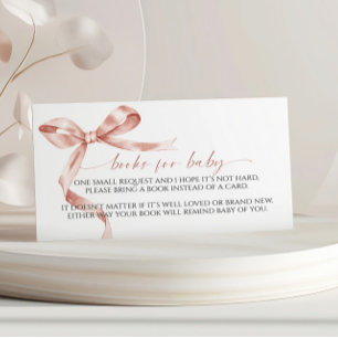 Carte D'accompagnement Mocha Bow Book for Baby Enclôture Card