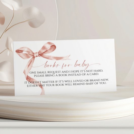Carte D'accompagnement Mocha Bow Book for Baby Enclôture Card