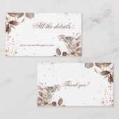 Carte D'accompagnement Mocha Mousse Botanique tous les détails 1 (Devant / Derrière)