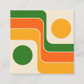 Carte D'accompagnement Mod 1970s Retro Style Geometric Design (Devant)