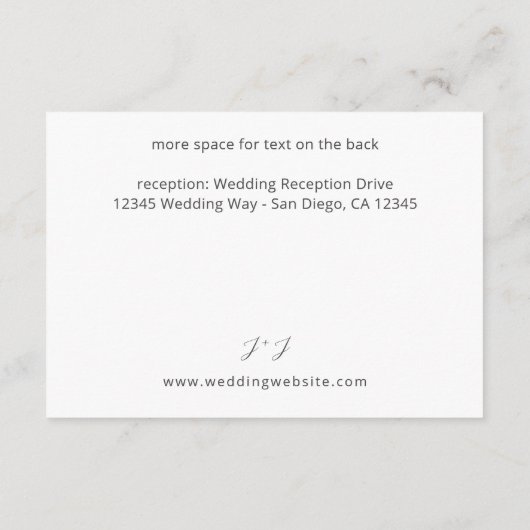 Carte D'accompagnement MOD Boho Herbe de Pampas Plage Détails Floraux LG (Dos)