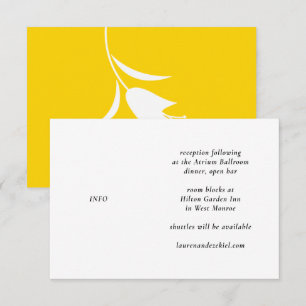 CARTE D'ACCOMPAGNEMENT MOD JAUNE MARIAGE TULIP