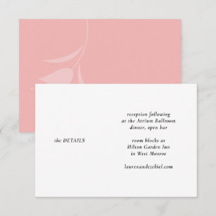 CARTE D'ACCOMPAGNEMENT MOD PINK TULIP MARIAGE