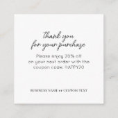 Carte D'accompagnement Mode d'emploi des bijoux Chic Merci (Dos)