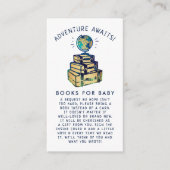 Carte D'accompagnement Modern Adventure Travel Globe Baby shower Book (Devant)