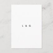 Carte D'accompagnement Modern B&W Editorial All Caps  (Dos)