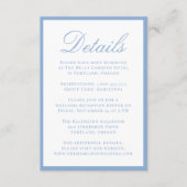 Carte D'accompagnement Modern Blue Border Wedding Details (Devant)