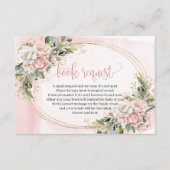Carte D'accompagnement Modern Blush Floral Eucalyptus Gold Baby Book  (Devant)