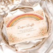 Carte D'accompagnement Modern Boho Rainbow Diapper Raffle