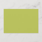 Carte D'accompagnement Modern Bold Lime Green Wedding Details (Dos)