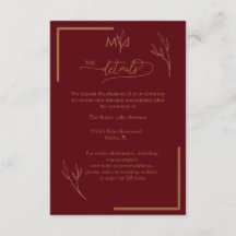 Modern Burgundy  Monogram Wedding Details