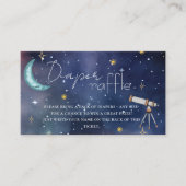 Carte D'accompagnement Modern Celestial Moon & Stars Diaper Raffle (Devant)