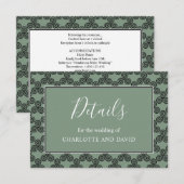 Carte D'accompagnement Modern Celtic Knot Irish Mariage Détail (Devant / Derrière)