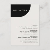 Carte D'accompagnement Modern Chic Black and Ivory Details (Devant)
